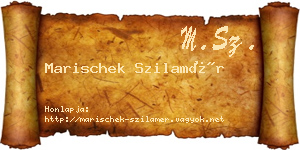 Marischek Szilamér névjegykártya